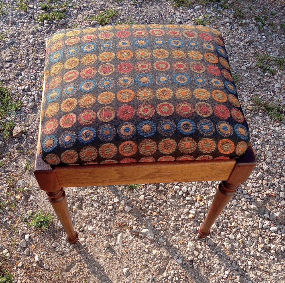 Mid Century Walnut Singer Sewing Bench  (BM-VB6)