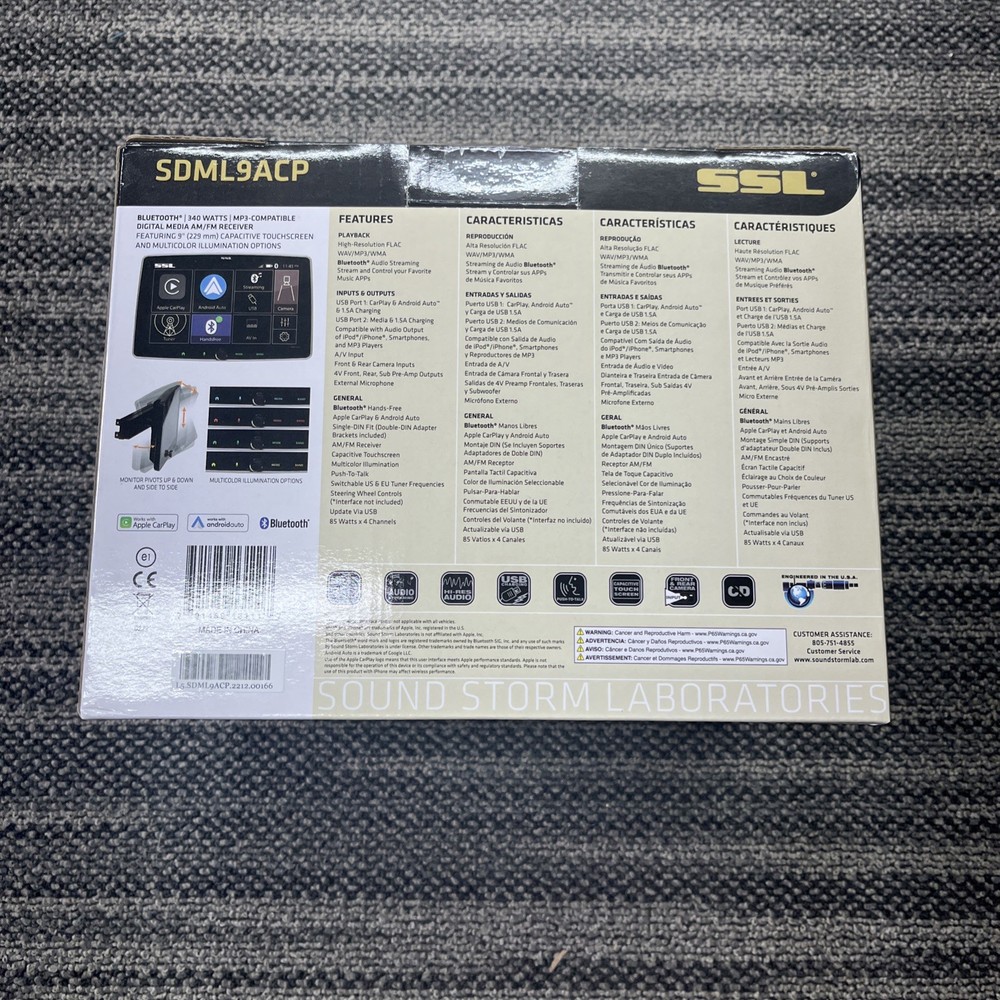 Sound Storm Laboratories 9'' Touchscreen Bluetooth Multimedia Player (SDML9ACP)