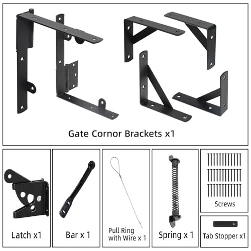 Fence Gate Kit Gate Hardware Anti Sag Gate Kit Gate Frame Cornor Brackets 1 Set