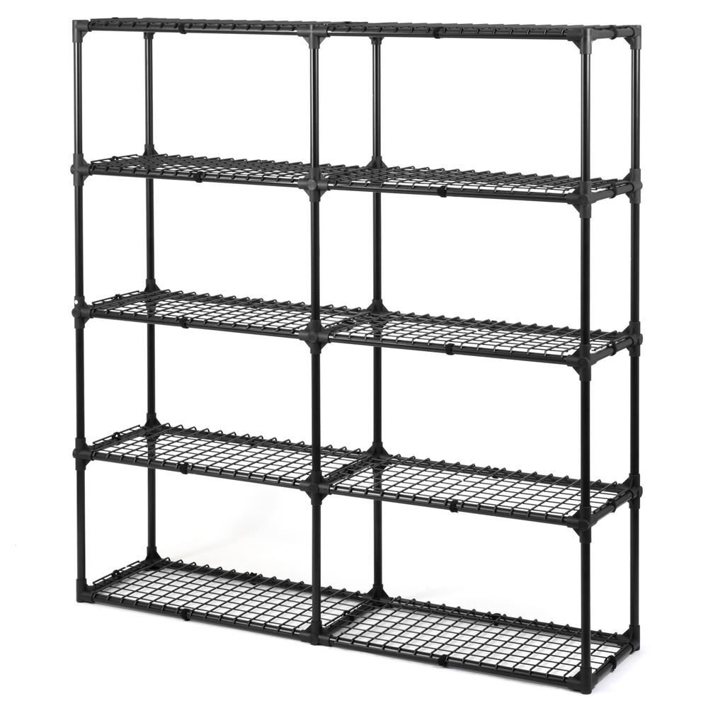 5-Shelf Heavy Duty Storage Shelf Steel Wire Rack (2 Pack)
