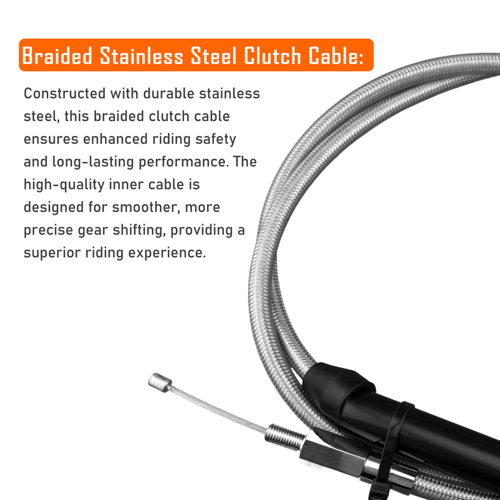 SS Handlerbar 16" Chrome Cable Brake Line For 2011-2015 Harley Softail With ABS