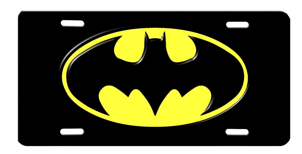 Batman Symbol Different Flag Designs High Gloss License Plate Variations