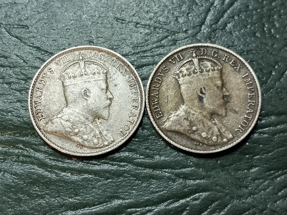 10 Higher Grade Assorted Canada 5 Cents - .925 Silver