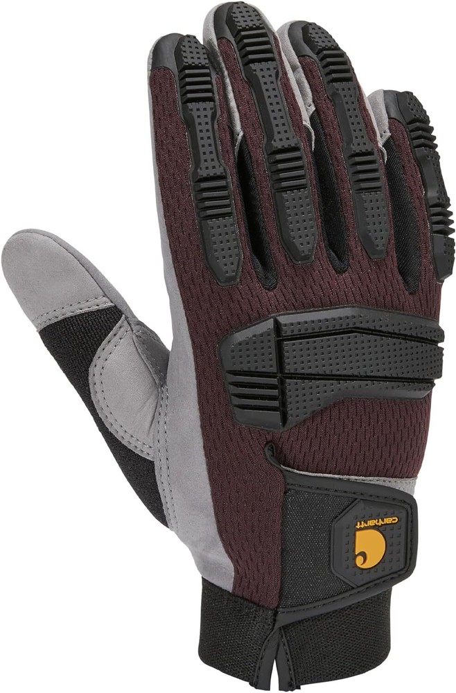 Carhartt Women's High Dexterity Protective Knuckle Small, Blackberry/Grey