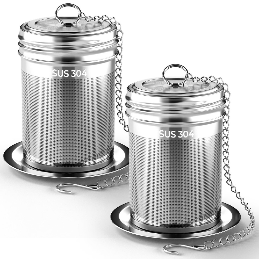 Tea Infuser 2 Pack Large for Loose Tea & Spice Infuser for Cooking