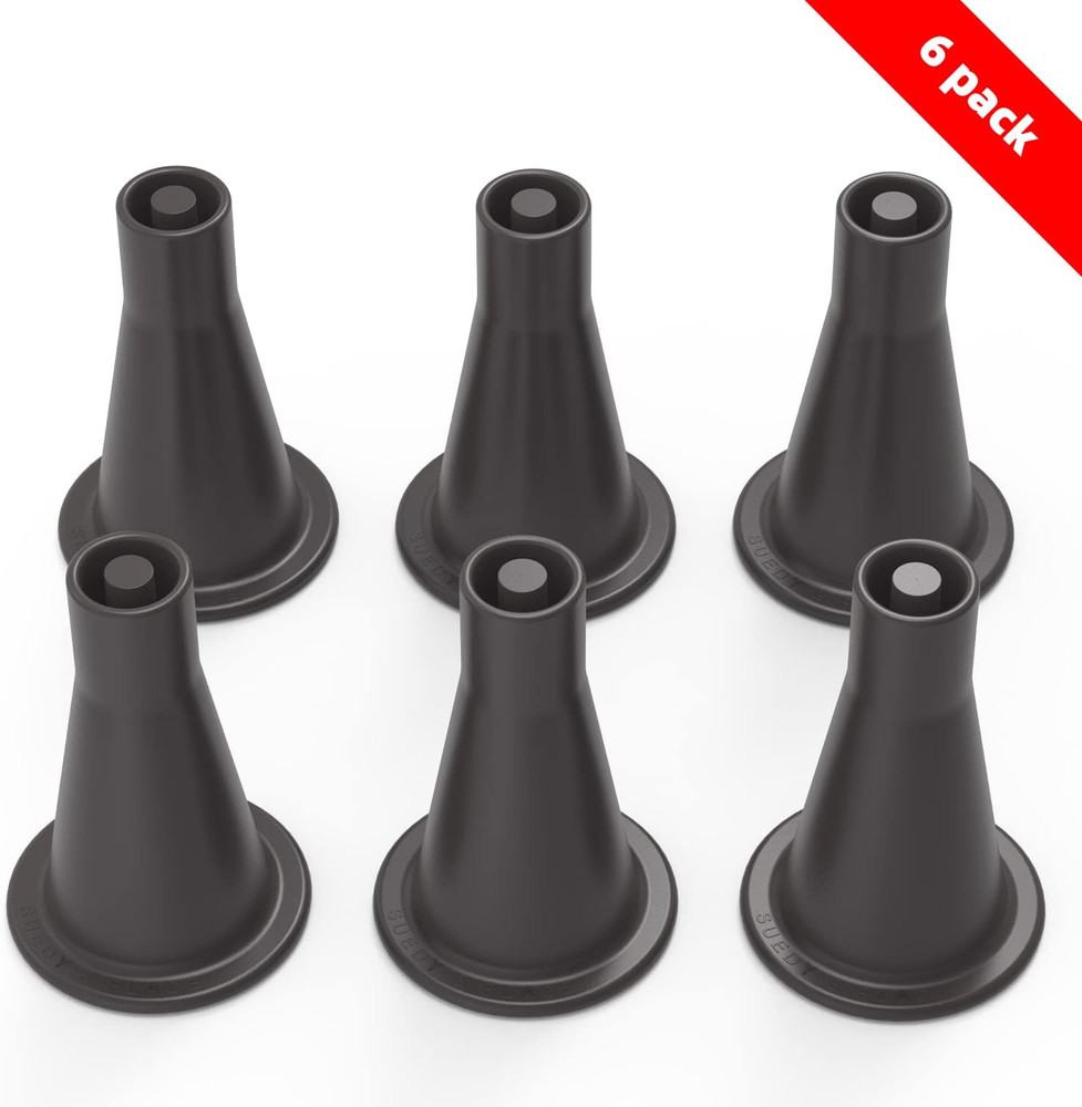 6 Pcs Bed Frame Feet, Tall Sturdy Cone Shaped Legs, Plastic Bed Risers, Replace