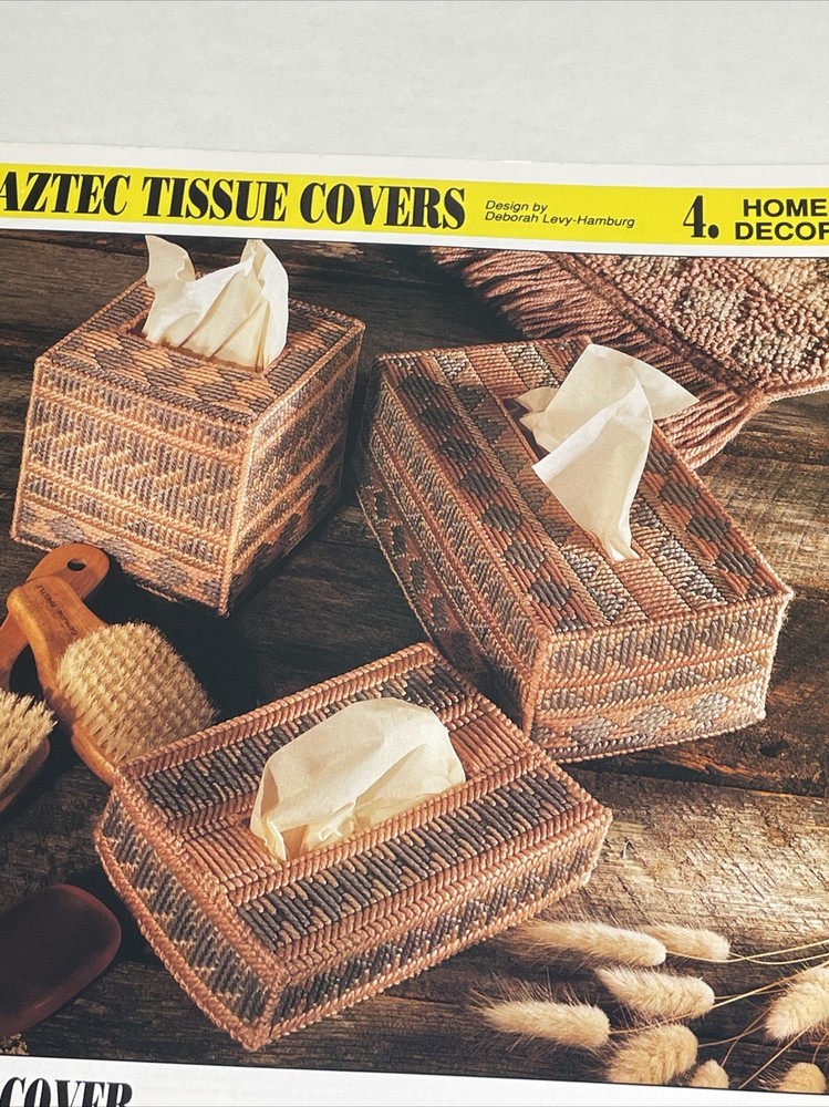 Aztec Tissue Covers 3 Sizes Annie's Plastic Canvas Pattern