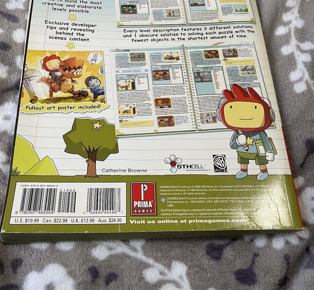 Scribblenauts Prima Official Strategy Guide Nintendo DS NO POSTER