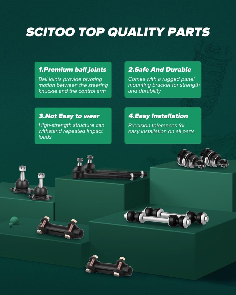 Front Inner Outer Tie Rod End with Steering Boot 8pc Kit Fit Maxima 2009-2014