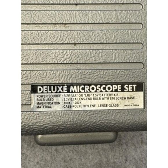 Deluxe Microscope Set Kit 100x-1200x Magnification Kids Science Lab Tools Case