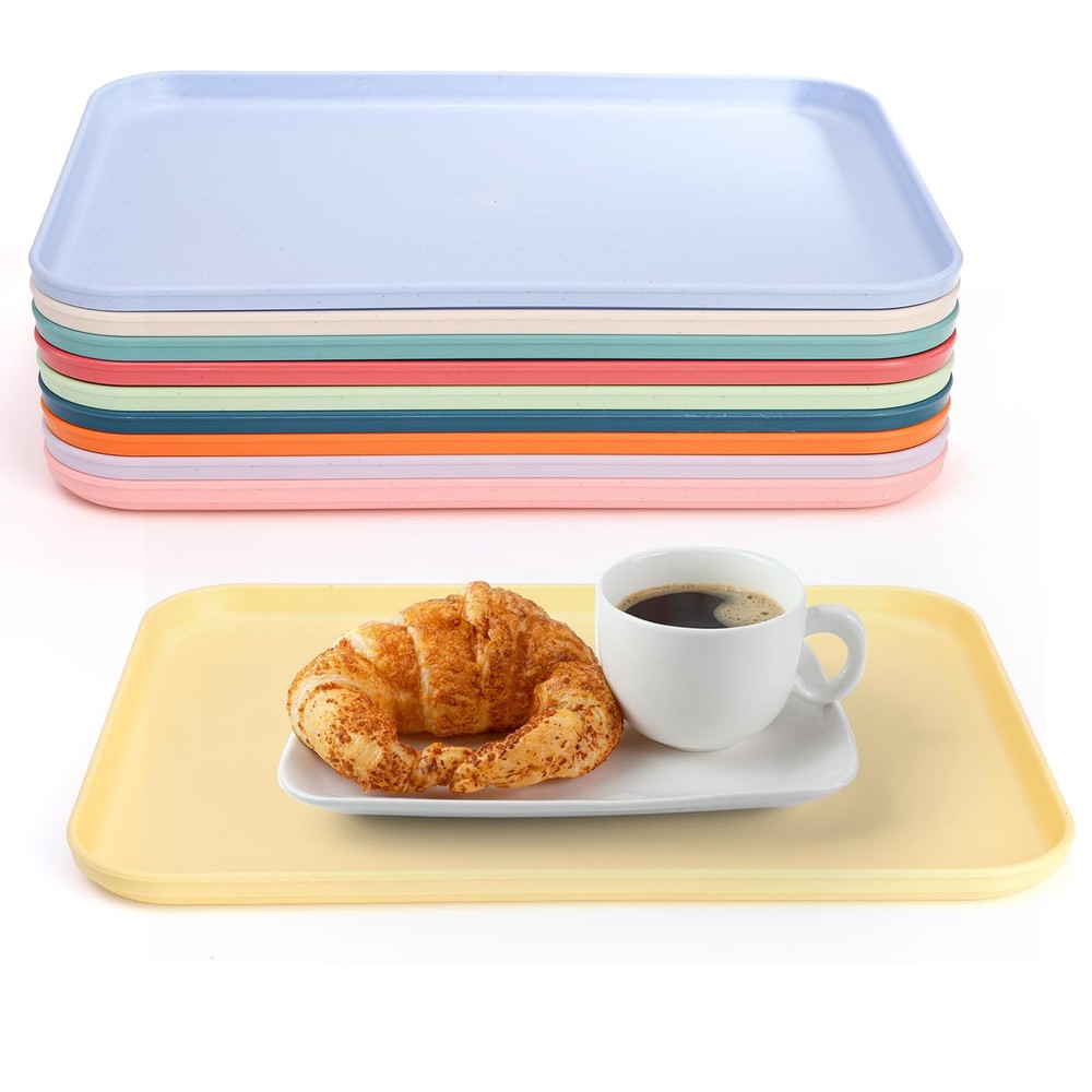 10 Pack Plastic Art Trays, Stackable Activity Crafts Organizer Tray, 12 x 8.6...