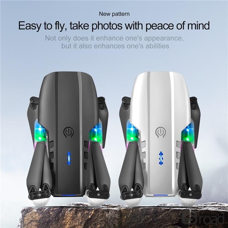 4K Dual Camera RC Drone With Optical Flow & One-Key Takeoff, White