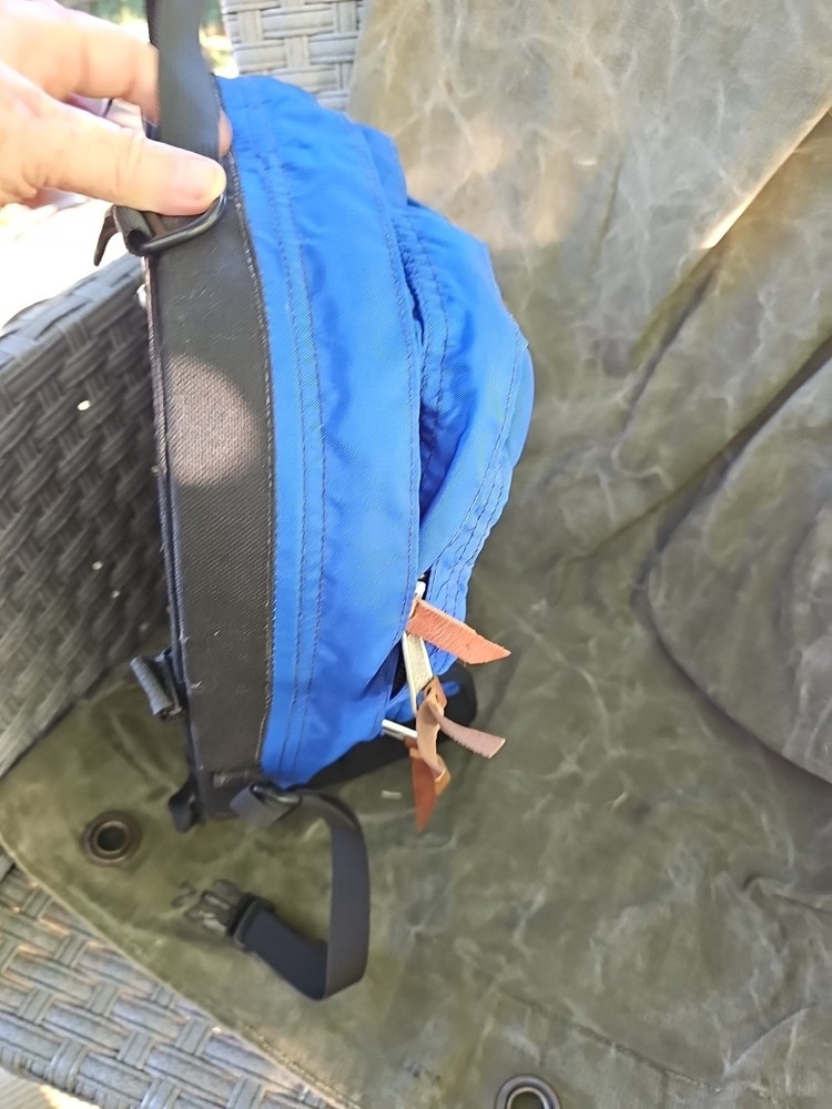 Needlework Backpack For Crafters Storage Canvas Many Pockets Blue