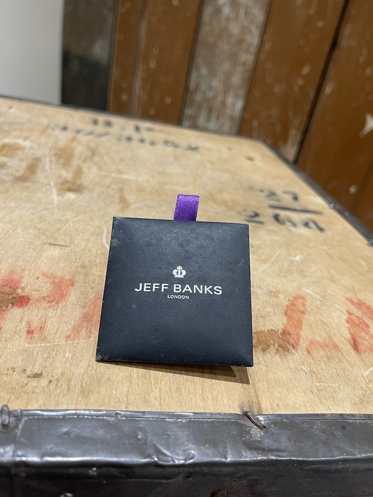 Jeff Banks Square Black and Silver Cufflinks