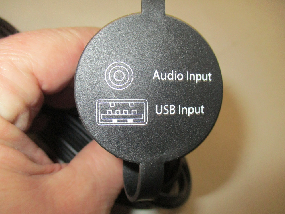 MARINE AUDIO INPUT EXTENSION CABLE PANEL MOUNT BLACK AUX-35USB-CPS BOAT