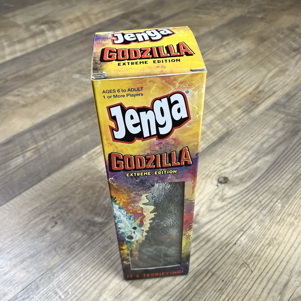 Jenga Godzilla Extreme Edition ~ Missing One Block ~ Loading tray ~ VG Condition