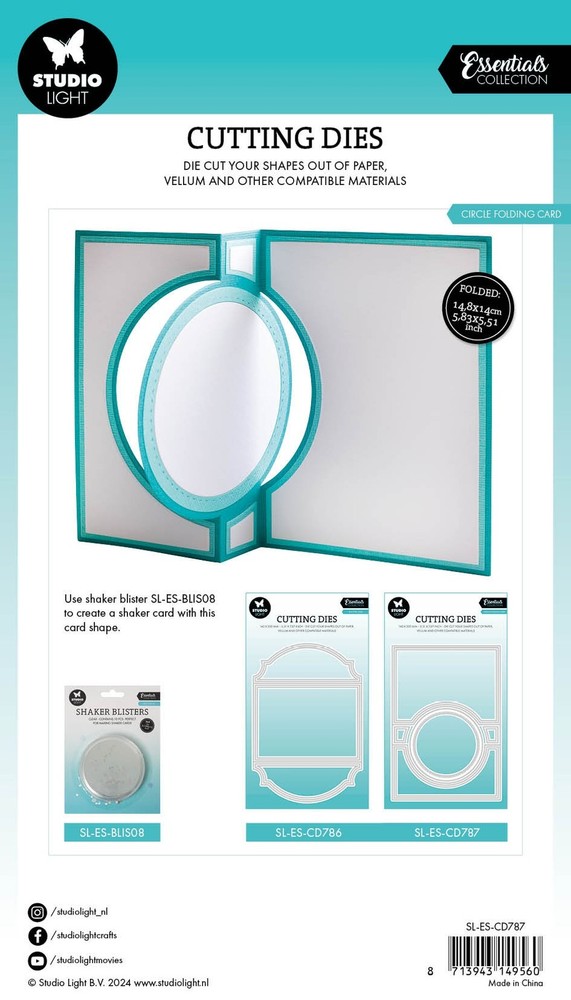 Studio Light Essentials Cutting Die-Nr. 787, Circle Folding Card Shape