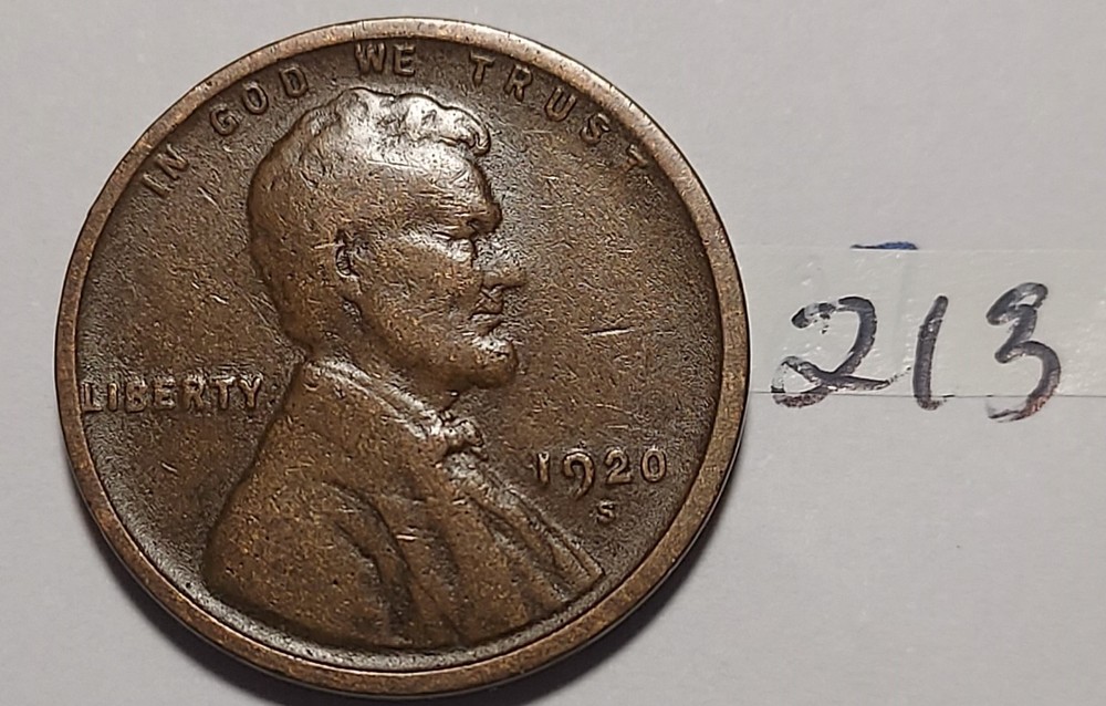 1920-S Lincoln Wheat Cent    #213