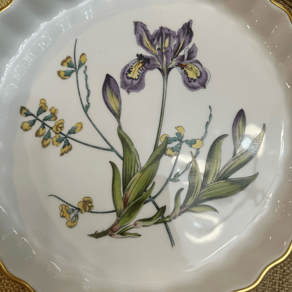 SPODE Stafford Flowers Iris & Sphaerolobium 9” Quiche Bake / Serving Dish New