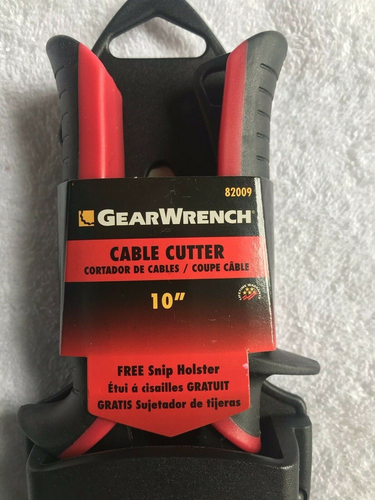 GEARWRENCH 10" CABLE CUTTER, 82009, BLACK/RED