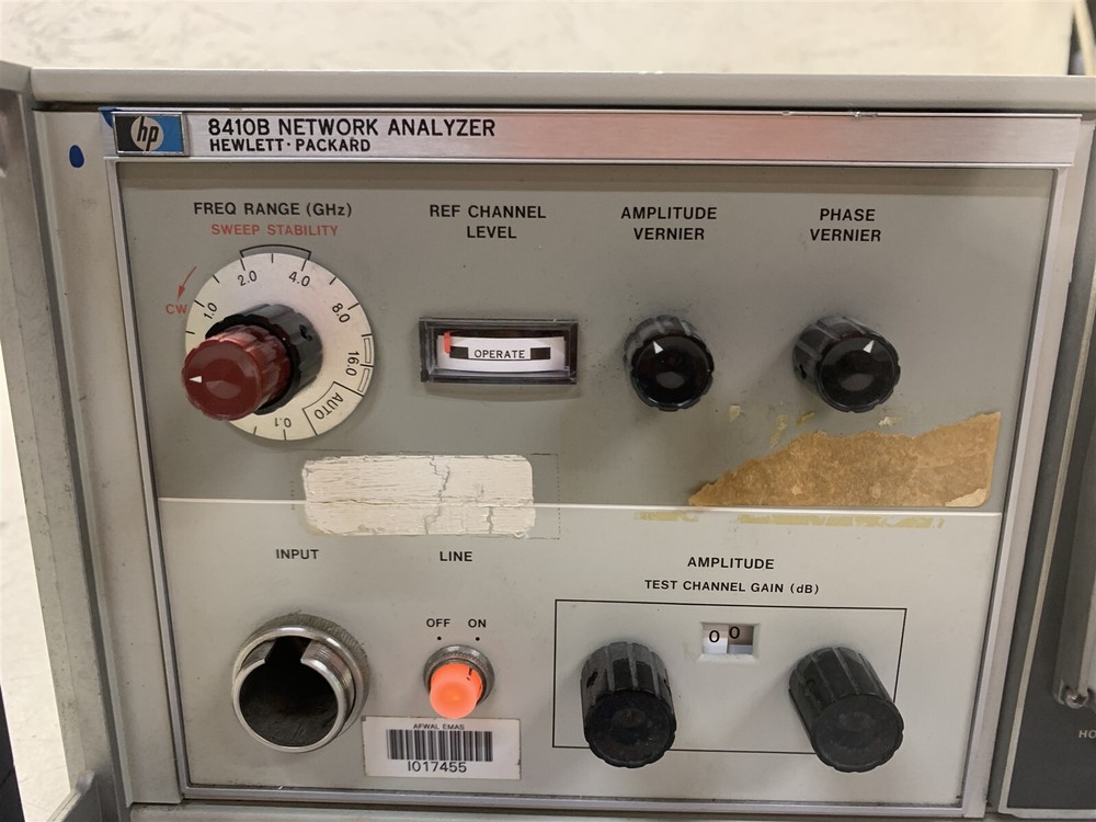 HP HEWLETT PACKARD 8410B NETWORK ANALYZER W/ 8412A PHASE MAGNITUDE DISPLAY