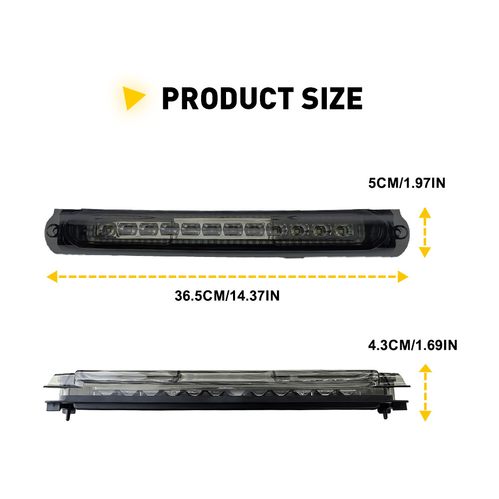 Led 3rd Third Brake Light Cargo For Ford 2000-2005 Excursion Red+white Smoked