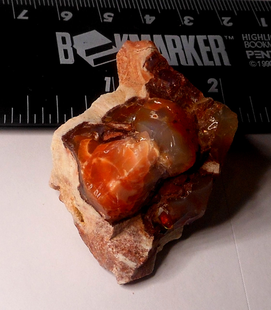 135ct Mexican Fire Opal Specimen Rough for Polishing