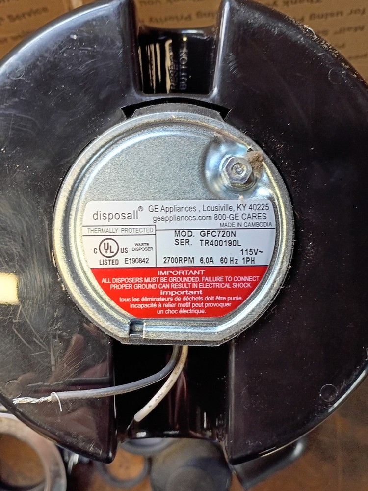GE Garbage Disposal GFC720N 3/4 Hp