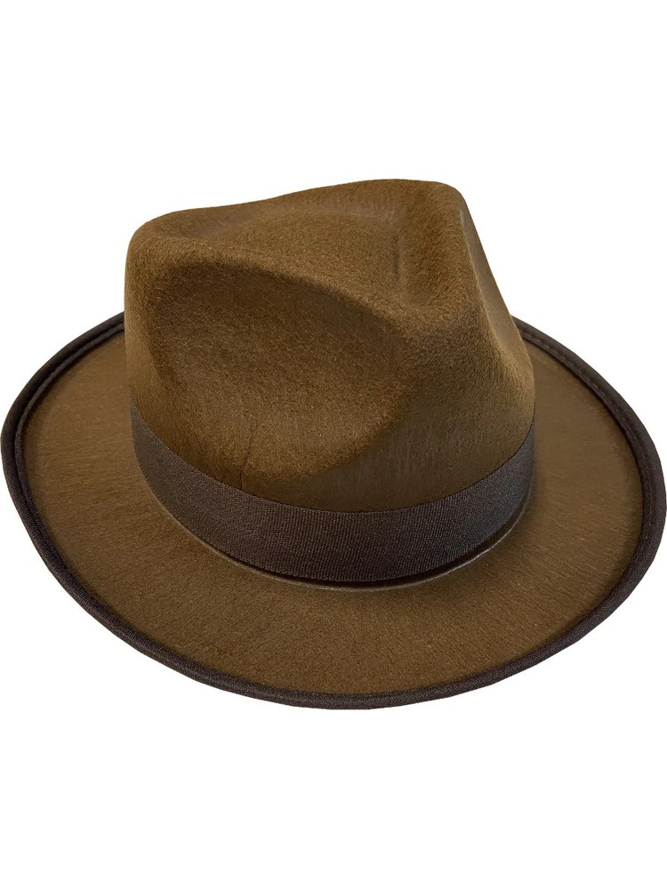 Brown Horror Slasher Fedora Costume Accessory