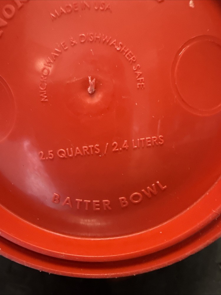 Nordic Ware Better Batter Bowl, Red,10 Cups Used