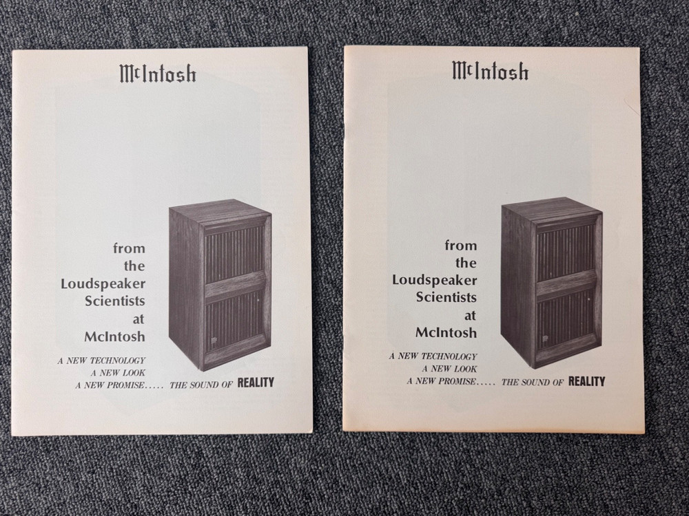 MCINTOSH 12 VARIOUS SPEAKERS MANUALS