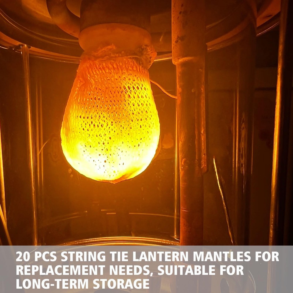 20-Pack Lantern Mantles & Globe Replacement for Coleman Camping Lanterns