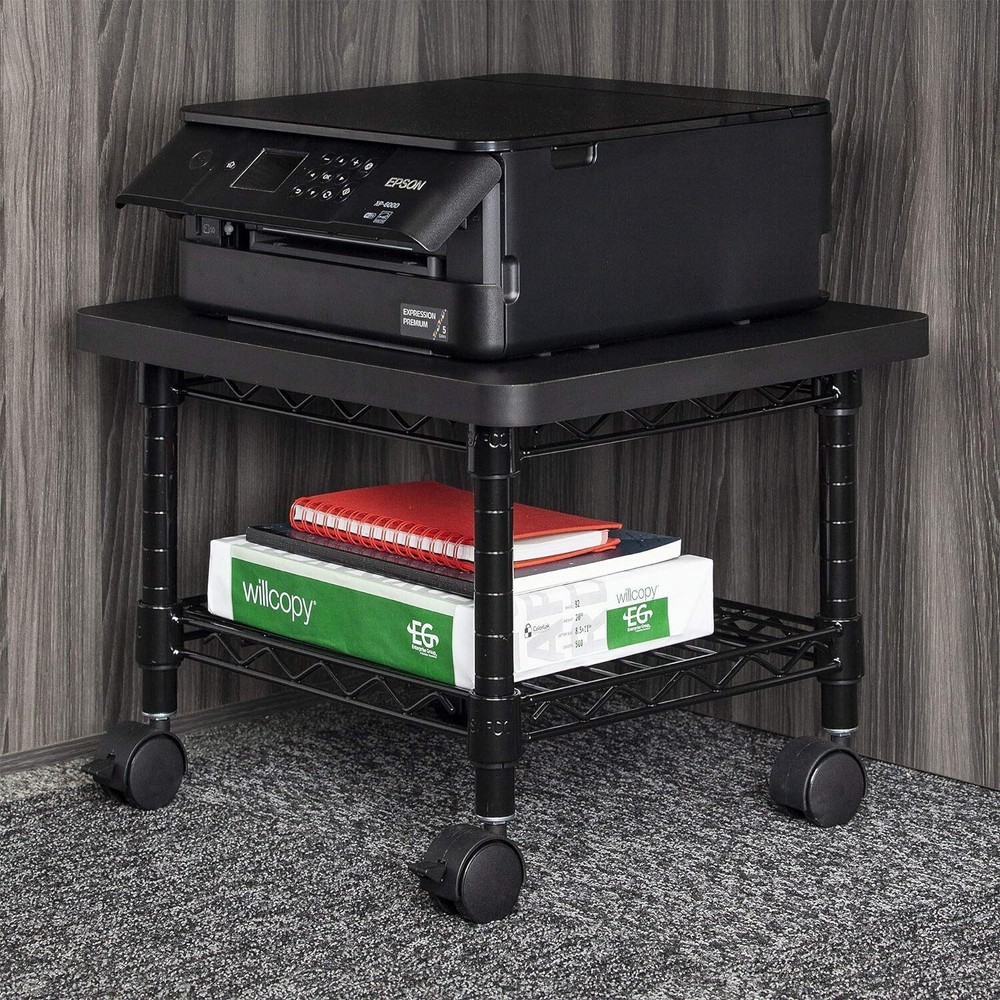 Under-Desk Utility Cart & Multi-Use Printer Stand Printer Table Mobile Rolling
