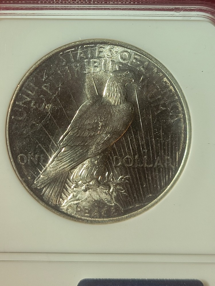 1926 d peace silver dollar Ngc Ms62