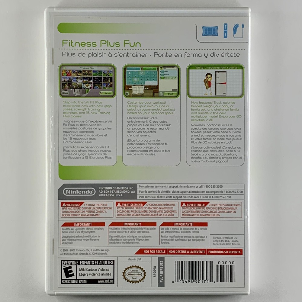 Nintendo Wii Fit Plus with Balance Board + Accessories (Tested & Working)