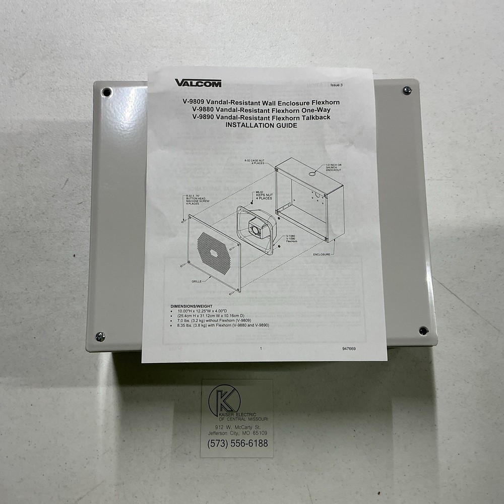 Valcom V-9880 Vandal-Resistant Flexhorn Enclosure