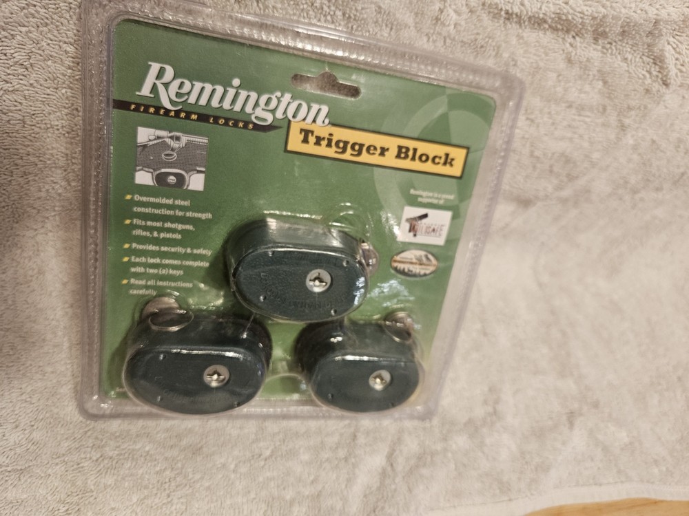 Remington Trigger Block Lock, 3 Pack Firearm Locks New / Sealed