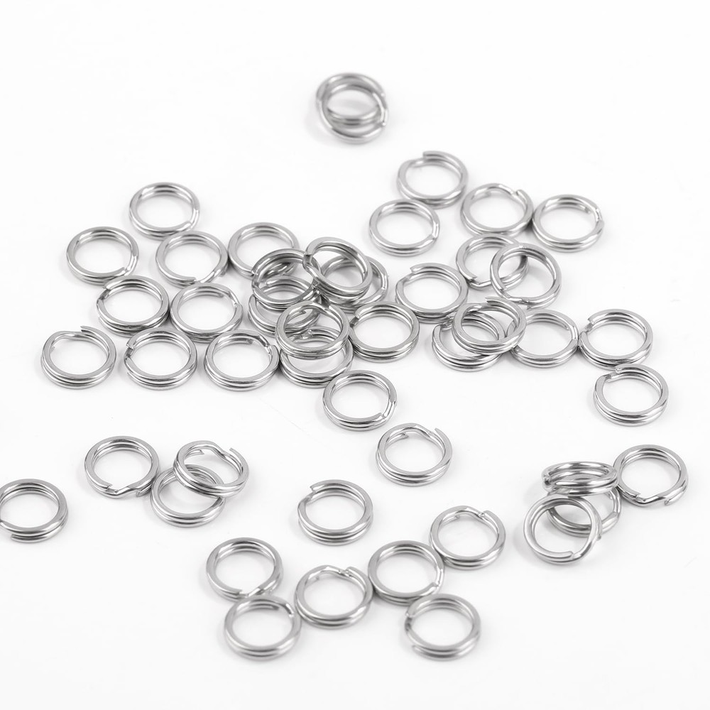 30pcs Split Rings, 6mm Dog Cat Tag Ring Silver Rings M, silver