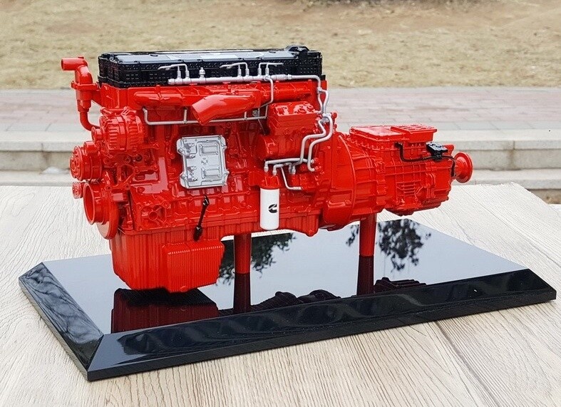 1:10 Cummins M15 Engine Transmission Construct Machine Equipment Diecast Model