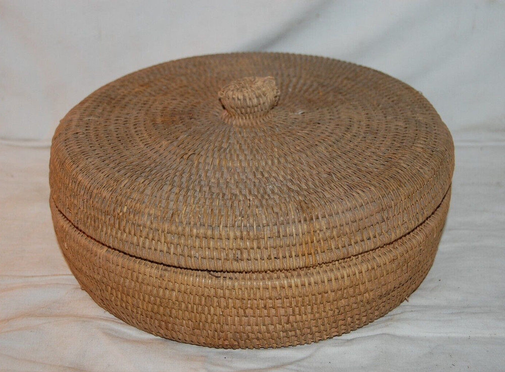 Vintage Covered Coil Basket Indian ?