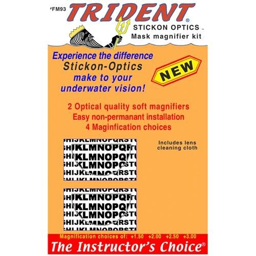 Trident Scuba Stickon Optics Mask Magnifiers