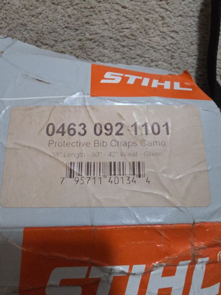 Stihl chainsaw protective chaps - CAMO Color