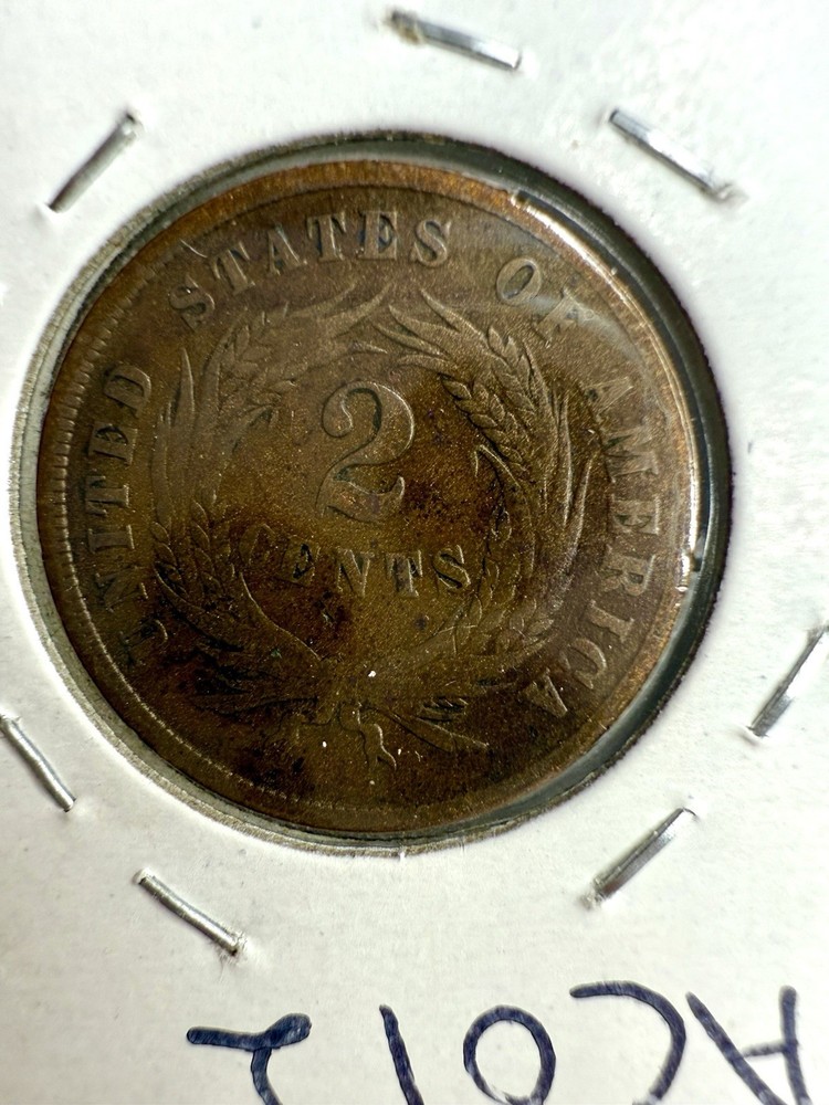 1865 Two Cent Coin – Nice Circulated Condition
