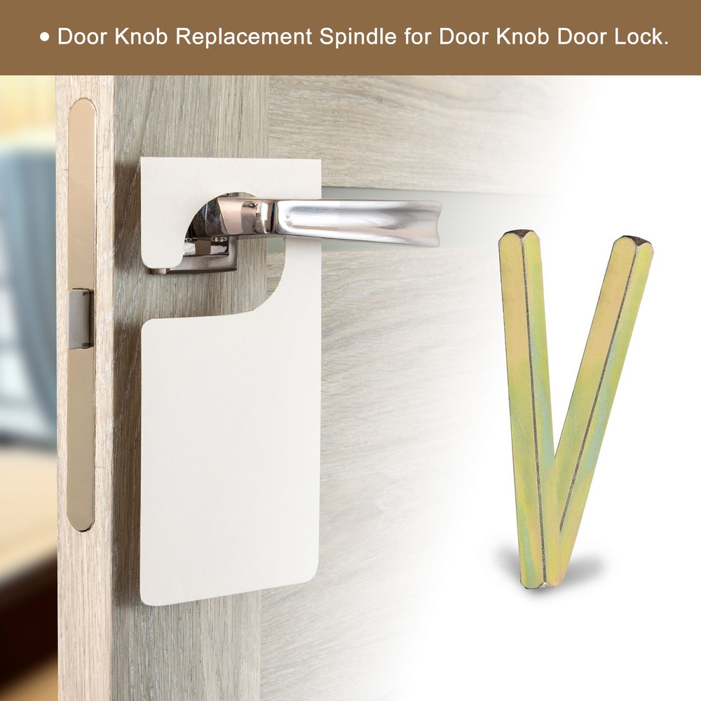 Door Knobs Spindle 90mm Long Door Spindle Replacement Gold