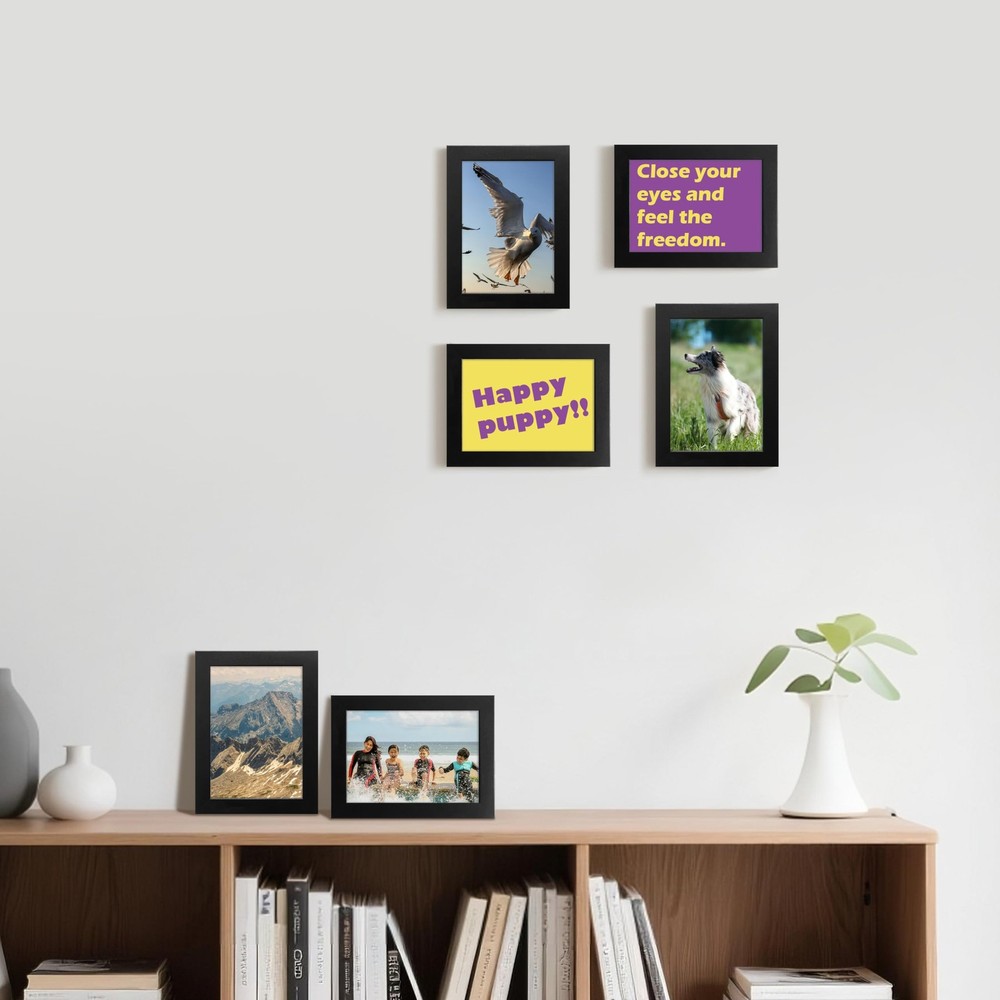 Value 12-Pack 4” x 6” Classic Black Gallery Style Picture Frames
