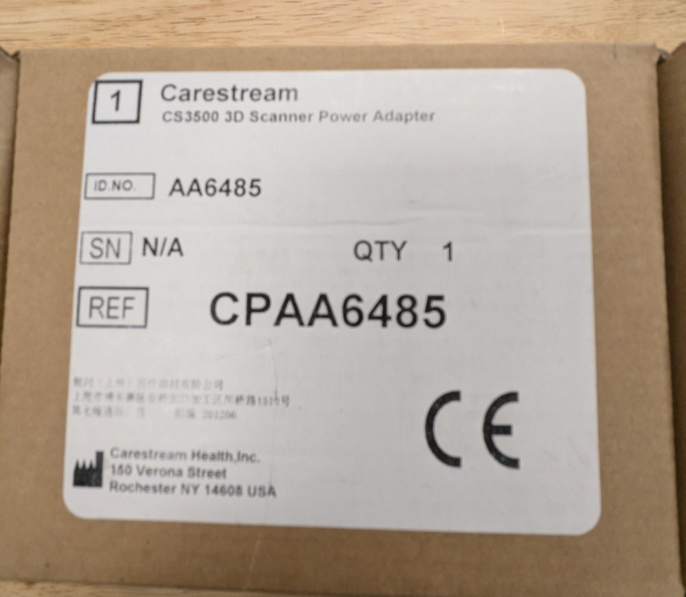 Carestream 3500 3d Scanner Power Adapter/cable (NEW IN BOX)