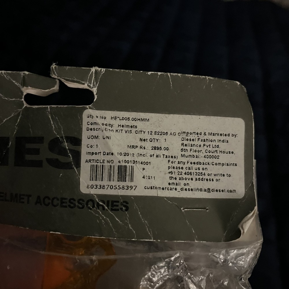 Diesel Helmet Visor Orange