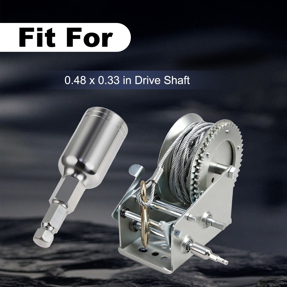 Electric Drill Adapter Winch Handle Comfort Grip Crank Handle Replacement