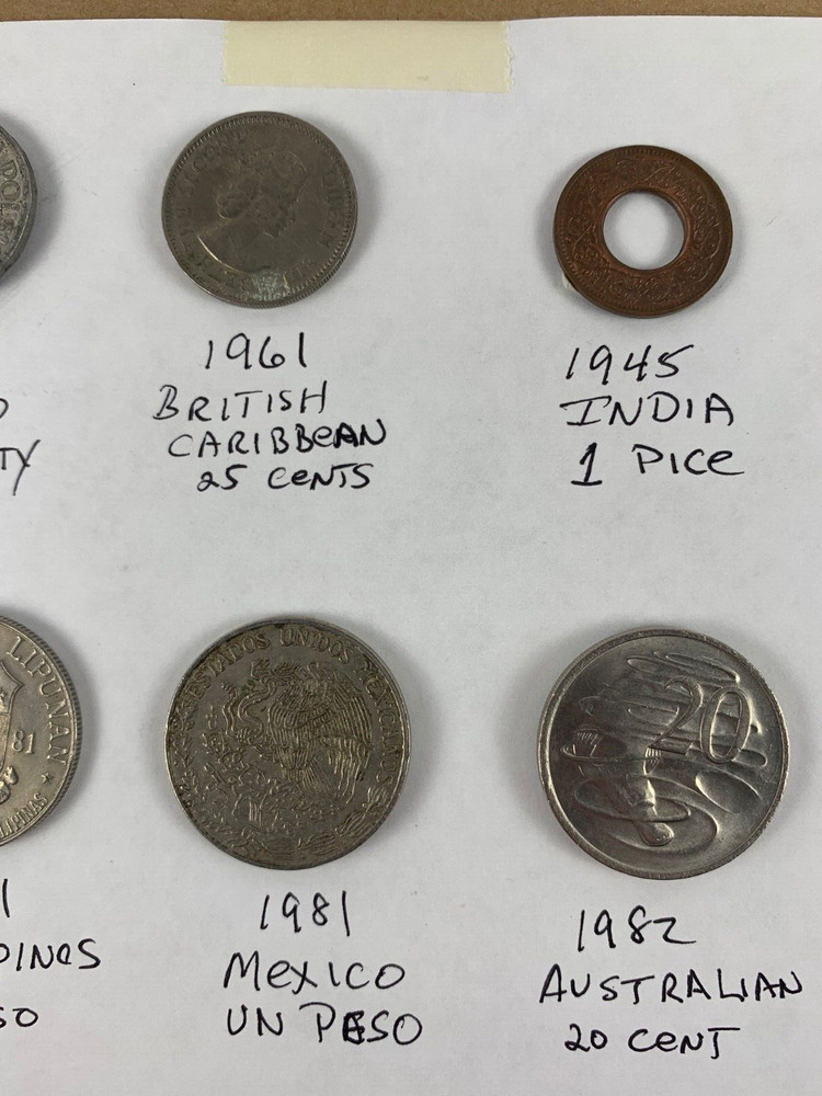 Mix Lot Of 15 Different Foreign Coins
