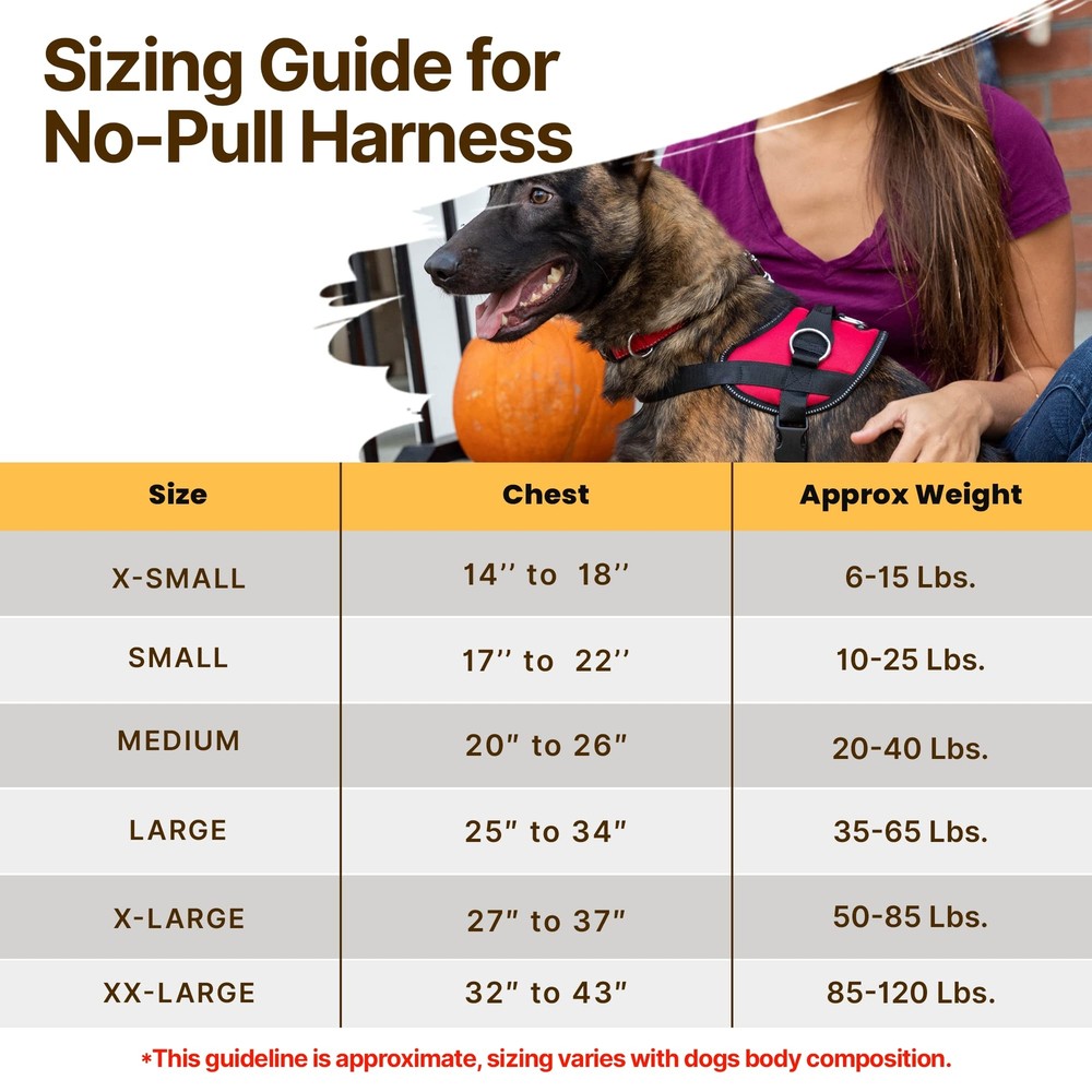 Dog Harness No-Pull Pet Harness Adjustable & Reflective Soft-Padded No-Choke ...